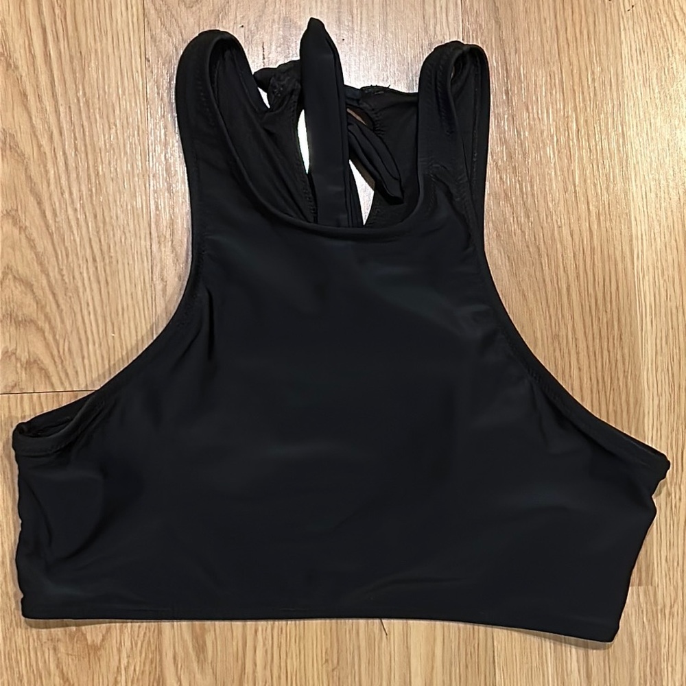 Old Navy High Neck Tie Swim Top Size Large